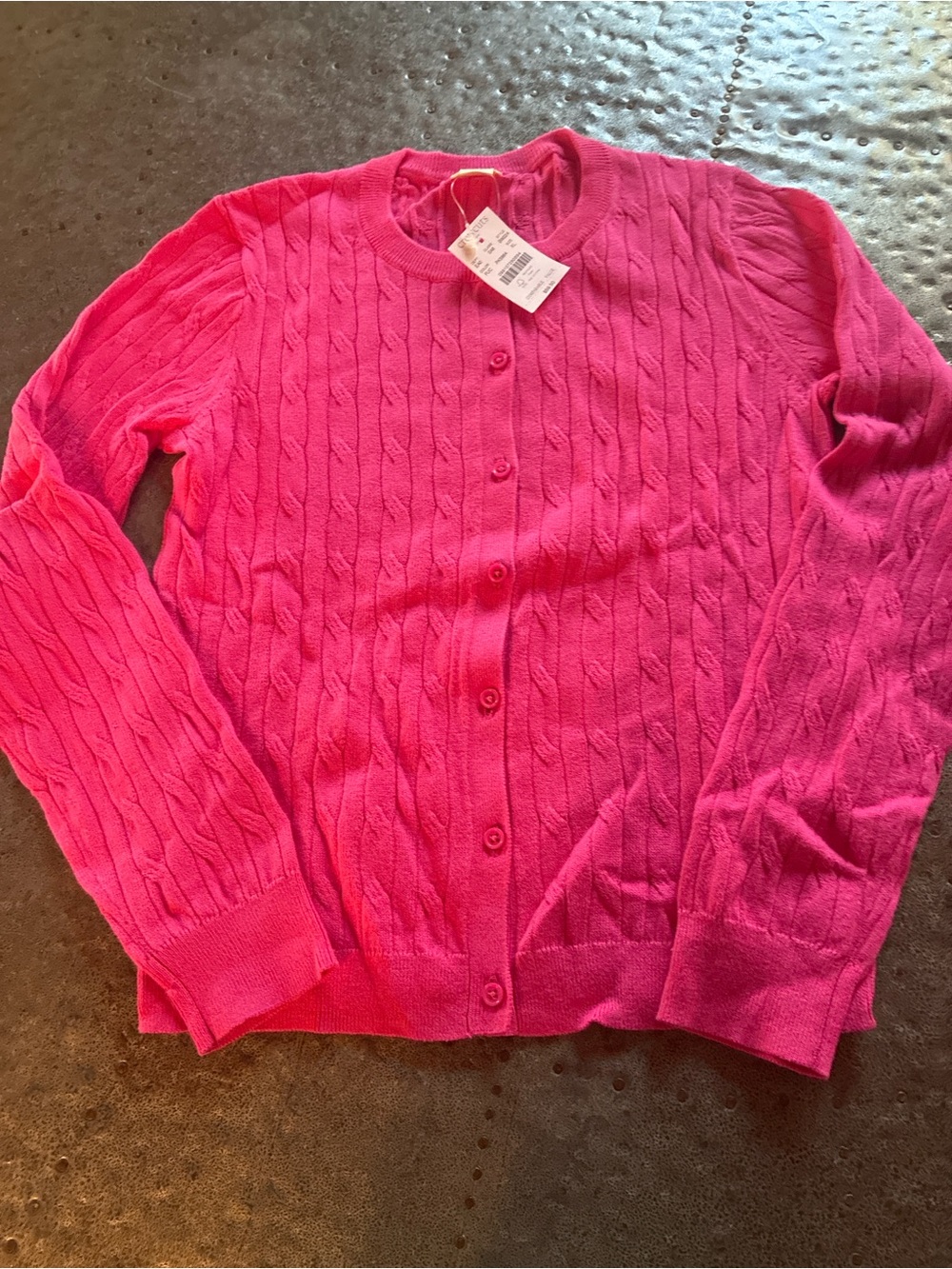 NWT Girl’s Cable Knit Button Cardigan Sweater - Pink by Crewcuts